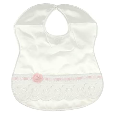 Glamour Girlz Satin Christening Bib for Infants Cover