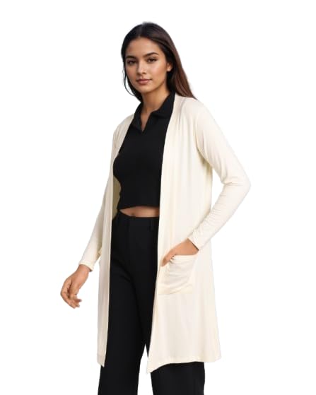 style quotient Women Solid Off White Smart Casual Shrug-picture-39