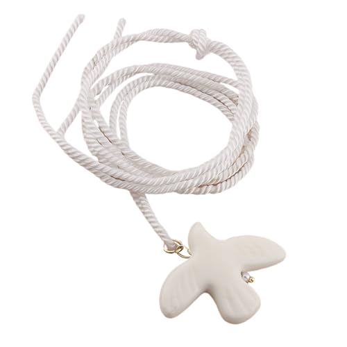 Maxtonser Collar de palomas blancas para mujer, collar de cuentas perfecto para el trabajo, la escuela, varias ocasiones, mejora cualquier atuendo