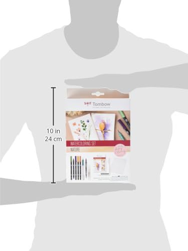 Tombow Set Acquerello Nature: Pennarelli Brush Pen E Carta Per Principianti