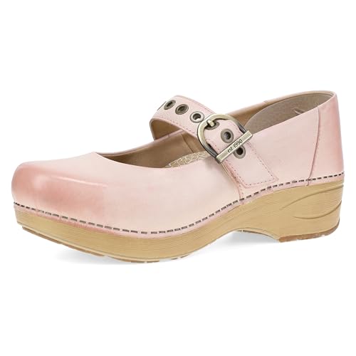 Image of Dansko XP 2.0 Mary Jane Clogs for Women - Slip-Resistant Leather Shoes with Arch Support, Removable Footbed, and Adjustable Strap - Ideal for Teachers & Service Professionals