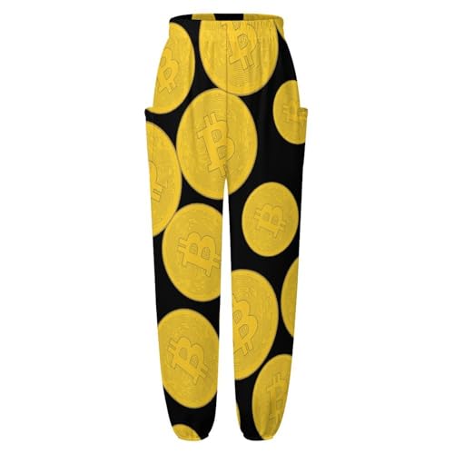 Bitcoin Prints Artwork Women's Harem Pants Lightweight Yoga Pants Beach Pants Dance Trousers with Pockets - Image 5