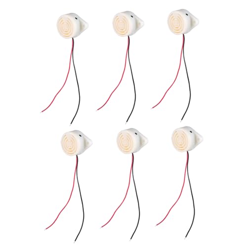 STOBAZA 1set Piezoelectric Buzzer Alarm for Electronics Printers and Copiers Sound Alarm with Wire Connection for Car Modification and Reminder Projects 6pcs