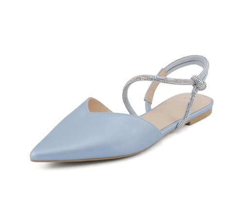 Image of Delicious Victoria ~ Women Pointed Toe Slingback Flat Bridal Dress Pumps