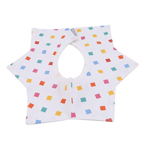 GUAngqi Baby Bib Large Toddler Burpy Absorbent Feeding Reflux Drool Teething Snap Button,Geometric Khaki