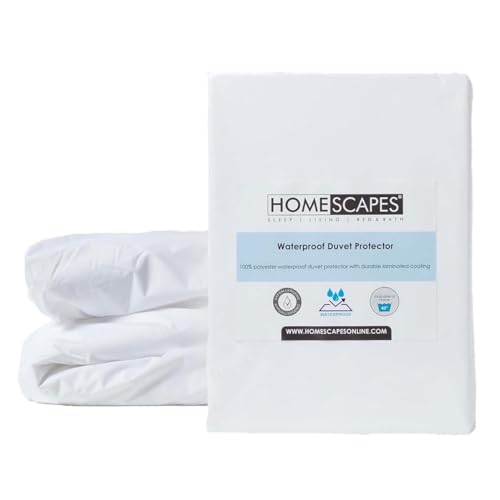 HOMESCAPES Protège Couette 240x220 cm, Protection Housse de Couette imperméable et...