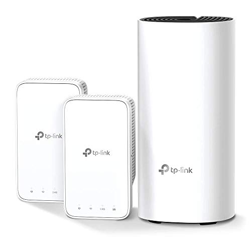 TP-Link Deco Whole Home Mesh WiFi System  Up to 4,500 Sq. ft Coverage, WiFi Router/WiFi Extender Replacement, Seamless Roaming (Deco M3 3-Pack) (Renewed)