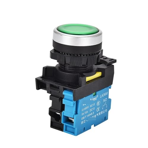 Bouton-poussoir vert LA36M 2NO résistant pour éviter les pannes de commande - 3