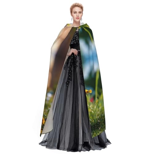 Cape à capuche noire EdWal durable pour fête de sorcière - 3