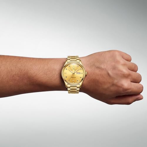 Image of OLEVS Automatic Watches for Men Self Winding Mechanical Classic Diamond Business Luxury Dress Stainless Steel Waterproof Calendar Mens Watch