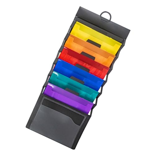 jojofuny 壁掛け式アコーディオンファイルフォルダー 大容量 書類収納バッグ 多段構造 耐久性素材 オフィス ビジネス用書類整理に