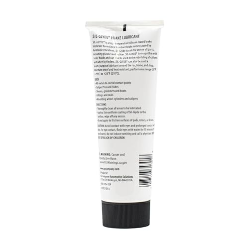 Image of AGS Automotive Solutions SIL-Glyde Brake Lubricant - 8 oz Tube, Heat Resistant, Rust & Corrosion Protection, Moisture-Proof Brake Grease