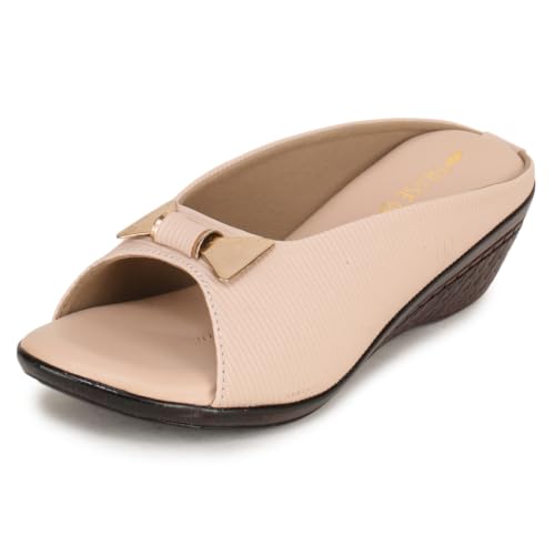 Image of TRASE Women's Fashion Sandals | Faux Leather Comfortable and Stylish Wedges | For Casual Wear & Formal Wear Occasions | For Women & Girls