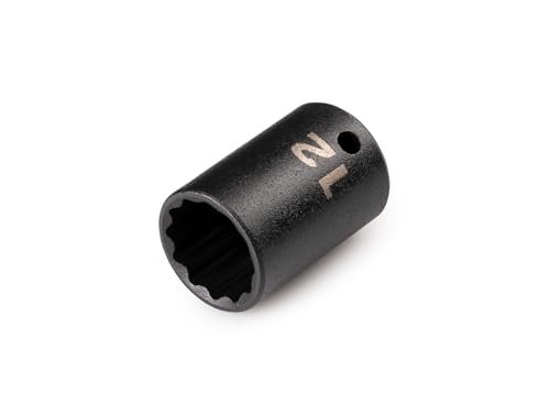 Image of TEKTON 1 /4 Inch Drive x 12 mm Shallow 12-Point Impact Socket | SID02312