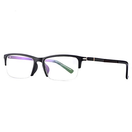 Okulary antyniebieskie i chroniące przed promieniowaniem UV dla mężczyzn, TR lekkie i inteligentne okulary półekranowe Progressive Multi-ogniskowa z zoomem (+ 1,00 + 3,00)