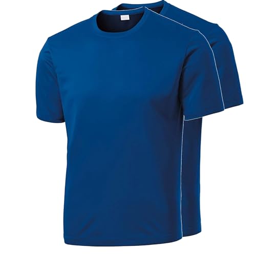 Athletic Men's Dri-Power Short Sleeve Tees, Moisture Wicking, Odor Protection - Pack of 2
