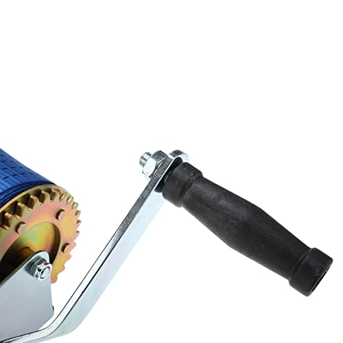 BTSHUB 600lbs/272kg Hand Winch, Heavy Duty Hand Crank Gear Winch, Polyester Strap with Hook, for ATV Boat Trailer Marine - Image 8