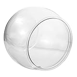 Angoily Fish Tank, 7.8inch Transparent Gold Fish Tank, Clear Plastic Aquarium Decor for Small Betta Fishes Goldfish and Turtles Compact Decorative Fishing Bowl for Home and Office, Plastic Bowl Oval