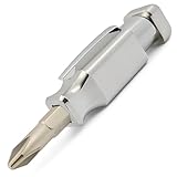 Pocket Screwdriver with Magnet & Clip (Stainless Steel) Double Ended with Phillips, Flat Head
