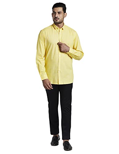 Image of Colorplus Men's Pure Cotton Checks Pattern Tailored Fit Spread Collar Full Sleeve Casual Shirt