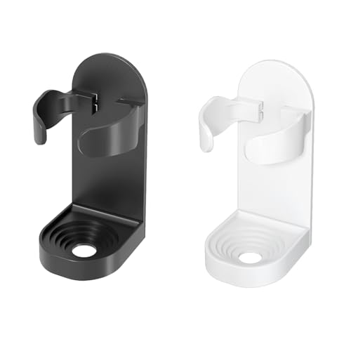 PERSENTU 2 PCS Large Diameter Electric Toothbrush Holder 3.3-5.5 cm Diameter, Strong Adhesive Electric Shaver Razor Holder Wall Mounted, Adjustable Electric Toothbrush Stand Toothbrush Organizer
