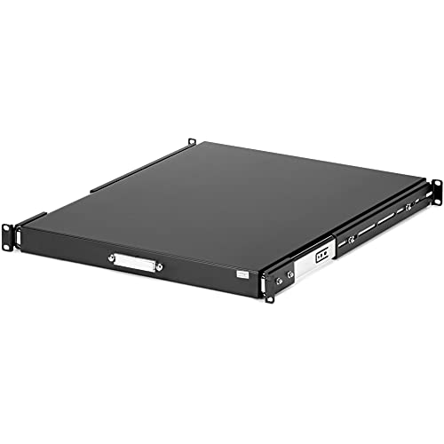 Image of StarTech.com 1U Sliding Server Rack Mount Keyboard Shelf Tray - 55lbs - 22 inch Deep Steel Pull Out Drawer for 19 inch AV, Network Equipment Rack (SLIDESHELFD)