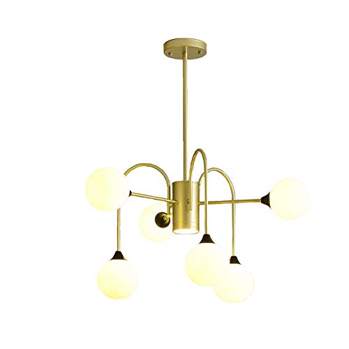 Chandelier ajustable or 8 lumières LiChA lustre de plafond en fil d'aluminium