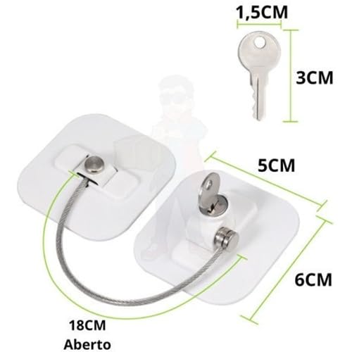 Trava De Segurança Chave Para Porta Gaveta Bebês Crianças Freezer Janela Porta Armario Geladeira Mic