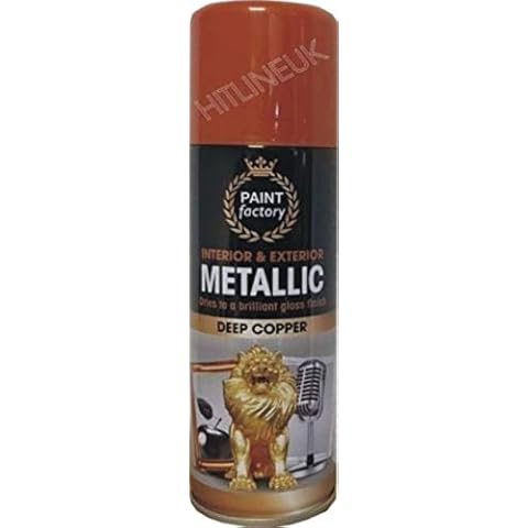 HLU 200ml Metallic Copper Spray Paint Interior & Exterior Spray Aerosol Can Cover
