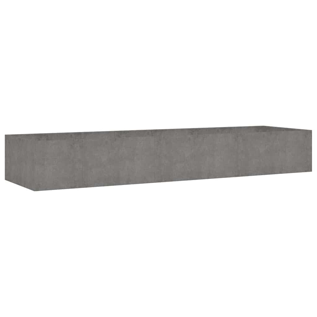 Bancal alto 280 x 80 x 40 cm de acero corten para jardín y terraza