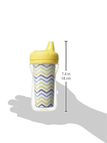 The First Years 2 Piece Insulated Hard Spout Cup, White/Green/Blue/Orange/Yellow