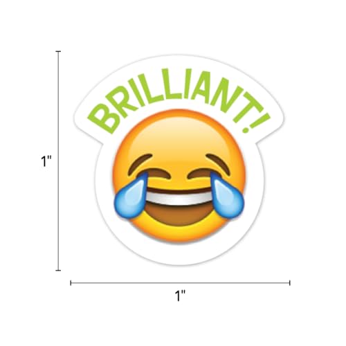 CTP Emoji Fun Rewards Stickers, Emoji Stickers for Students, Set of 75, 1” x 1” Each (Creative Teaching Press 4143)