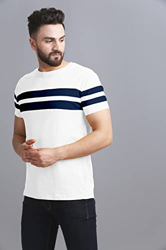 Image of AUSK T-Shirt for Mens Double Stripes on Chest