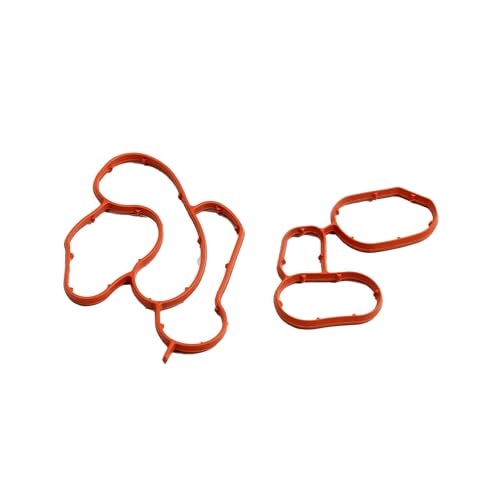 Image of 11427508970 11427508971 Engine Oil Pan Gasket Oil Cooler Filter Housing Gasket Seal Set Compatible with BMW 116i 118i 120i 316i 318i 320i 520i X1 X3 E81 E87 E88 E46 E90 E91 N43 N46 2.0L