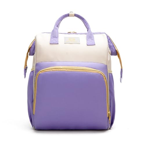 Sac à dos langer voyage grande capacité violet avec sangles