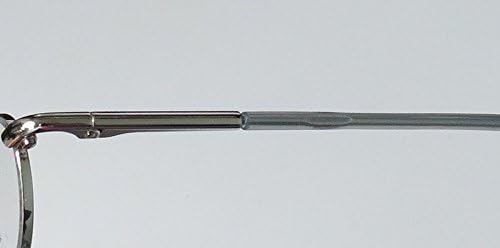 Marcolin 7215 Mens/Womens Designer Full-rim Flexible Hinges Conservative School Teacher Look Style Eyeglasses/Spectacles (49-21-140, Silver/Gray) - Image 6