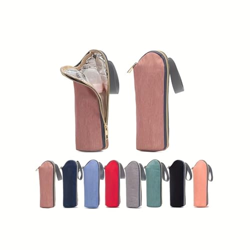 Bolsa térmica portátil para garrafa – Tecido Oxford durável | Ideal para viagens, escritório, atividades ao ar livre e acampamento (preto)