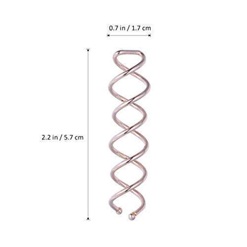 Minkissy Spiral Bobby Hairpins Spin Pins for Hair 20pcs Bun Twist Screw Hair Clip Blonde Updo hair Accessories Messy Bun Tool (Rose Gold) - Image 2