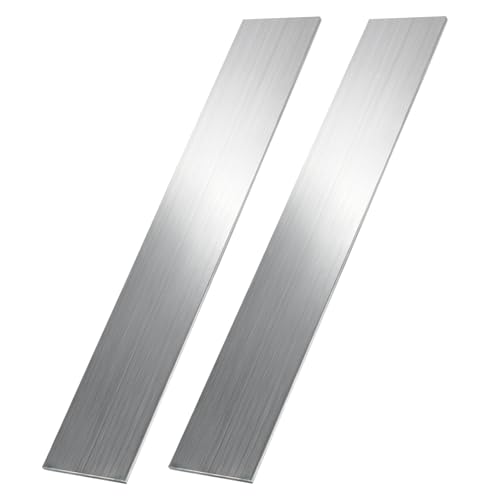 Image of 2PCS 1 /8 inch Thick x 2 inch Wide 12 inch Long 6061 Aluminum Flat Bar, T6511 Mill Stock Solid Square Aluminum Bar for Industrial, DIY and Fabrication