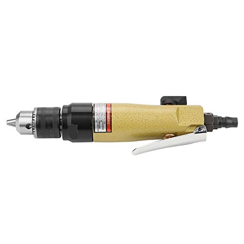 Straight Pneumatic Drill 900rpm Air Power Drill High Speed Pneumatic Drilling Engraving Polishing Tool with Adjustable Inlet Valve Wrench Chunk Key Inlet Port - Thumbnail 6