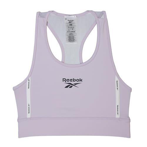 Image of Reebok Women's Polyester Blend 91% PES /9% EL-Interlock-Hydrophilic Finish Classic Workout Full-Coverage Bra