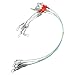 Nylon Monofilament Fishing Leader Rig 68cm Wire Line Leaders with Snap Swivels for Bottom Surf Fishing Bass Pike Salmon Trout Catfish 6 Pack Blue White（1 Blue Head）