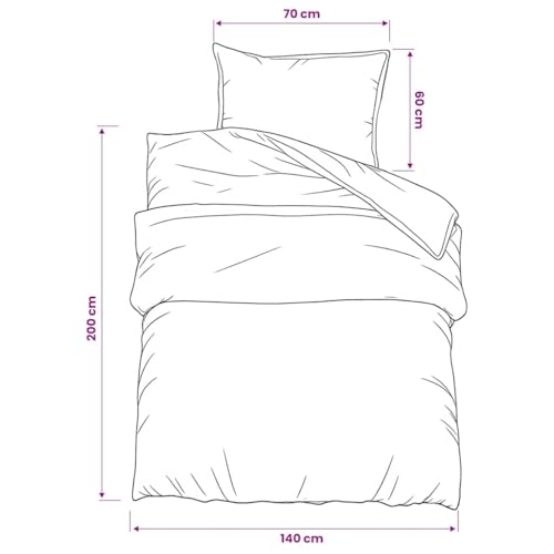 Housse de Couette 140x200 bicolore pour créer une ambiance chaleureuse dans la chambre d'enfant