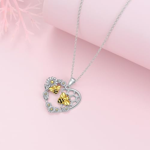Heart Necklace 925 Sterling Silver Flower And Animal Pendant Jewelry Gifts for Women3