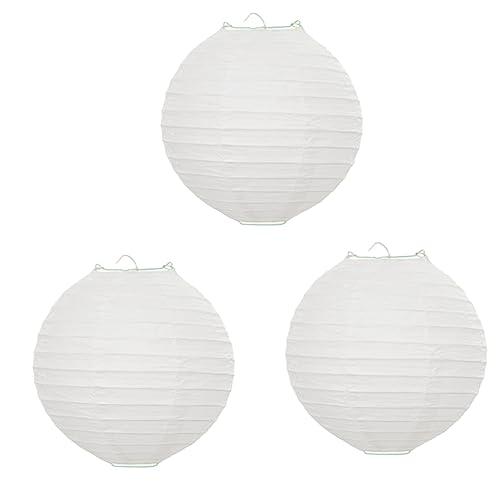 Surwin Lanternes Papier Chinois, Lanternes en Papier à Suspendues, Boule Ronde Abat-Jour, Lanterne Decorative pour Intérieurs Extérieurs Mariages...