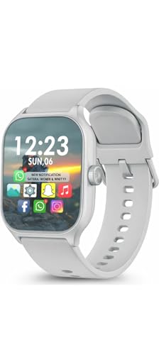 Generic Smartwatch Silver Silicone Strap - Image 2