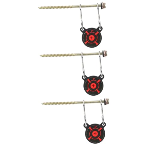 Milisten 3 Pcs Practice Target Supplies Practical Hanging Game Portable Alloy Train for Panda Head Design Game Entertainment Tree Hanging Training Exercise Sturdy Game - Milisten