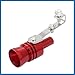 A ABSOPRO 2pcs XL Size Aluminum Alloy Universal Turbo Sound Exhaust Muffler Pipe Whistle Car Roar Maker Red Item Replacement