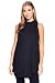 12 Ami Basic Solid Long Flowy Tank T-Shirt Tunic Black XL