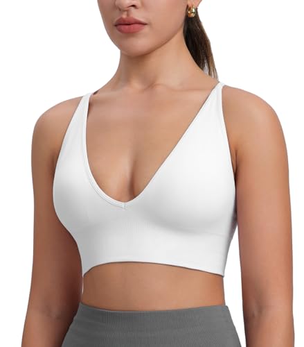 Image of Deep V-Neck Adjustable Women's Sports Bra